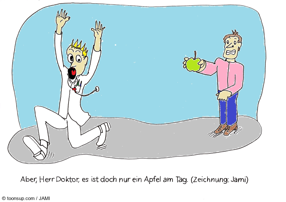 Cartoon: An apple a day ... 1