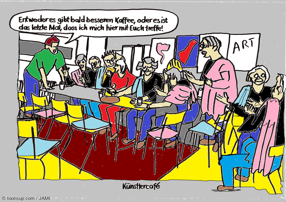 Cartoon: Letztes Mal im Künstlercafé 1