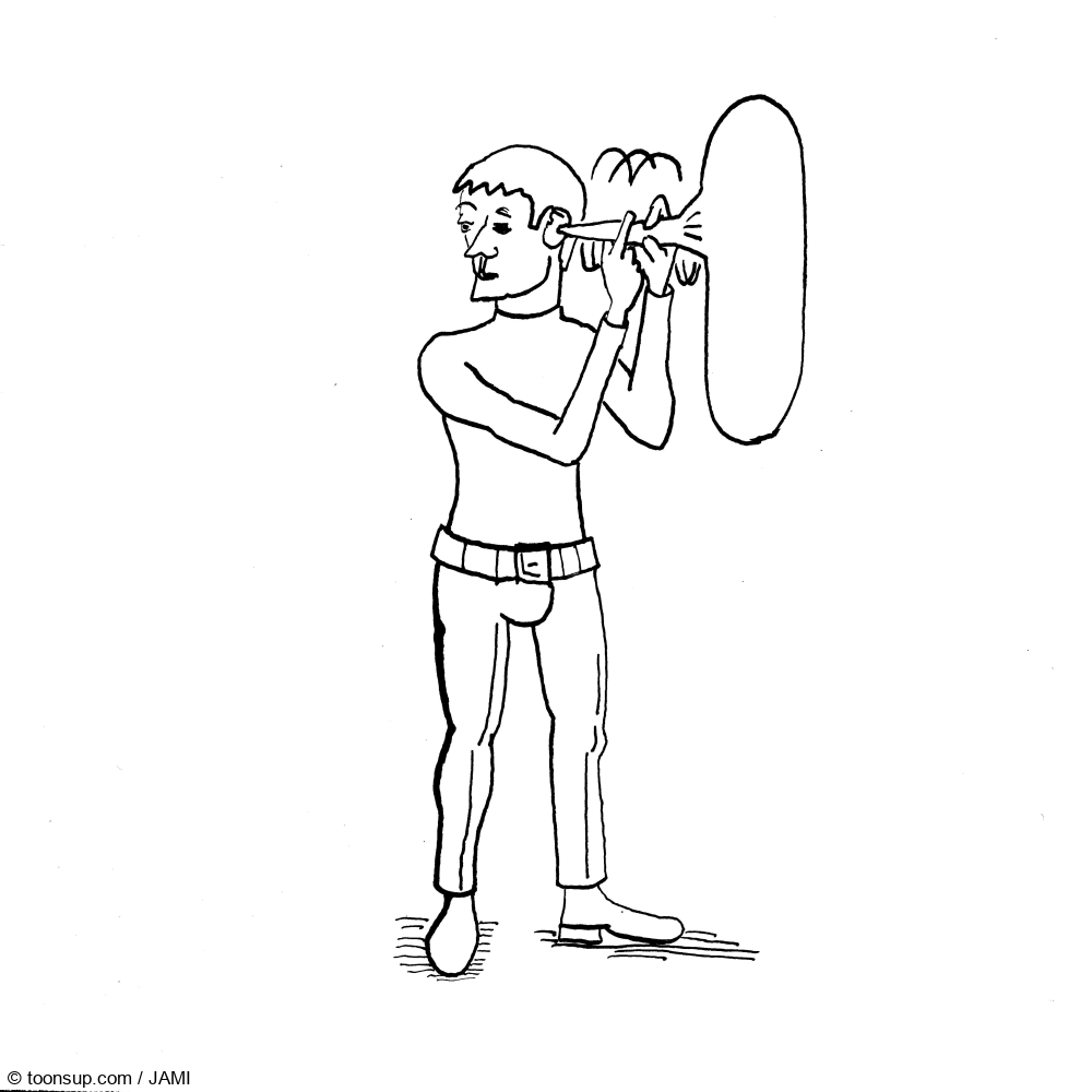 Cartoon: Sprechblasenohrstäbchen 1