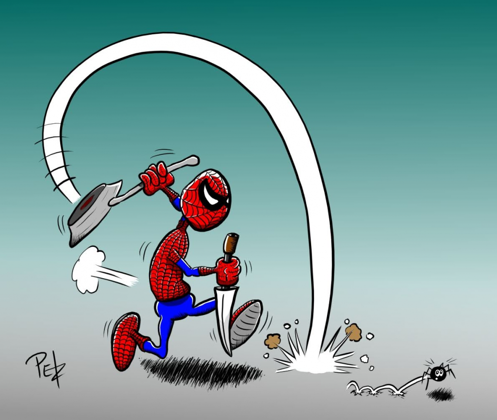 Cartoon: Spiderman in Quarantine ?? 1
