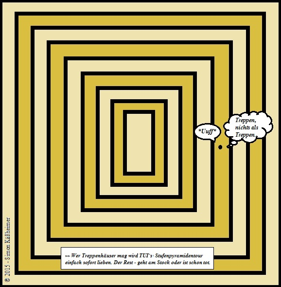 Cartoon: Treppen in Gizeh 1