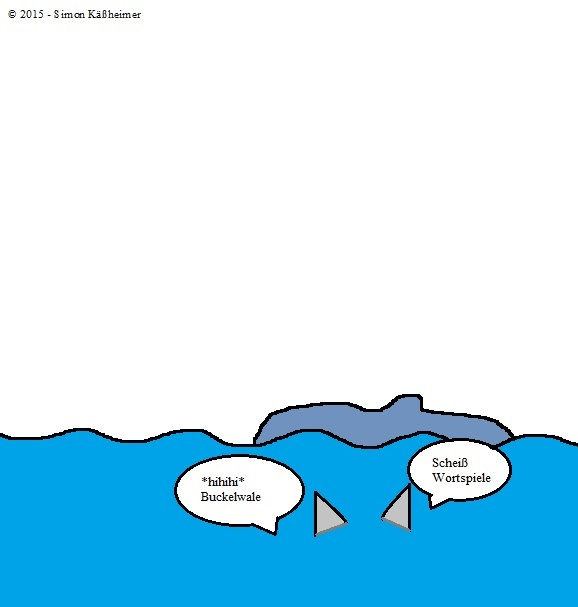Cartoon: Buckelwale 1