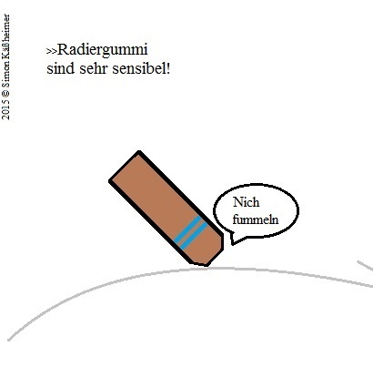 Cartoon: Sensibler Radiergummi 1