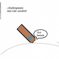 Sensibler Radiergummi