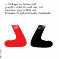 Rechte und Linke Socken