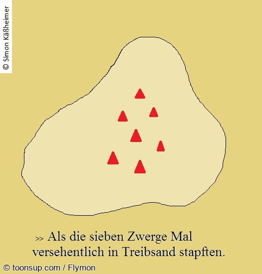 Cartoon: 7 Zwerge im Treibsand 1