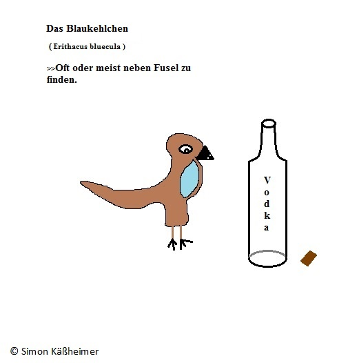 Cartoon: Das Blaukehlchen 1