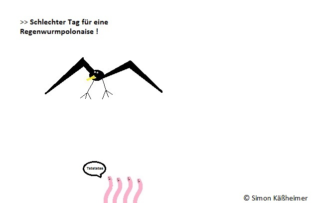 Cartoon: Regenwurmpolonaise 1