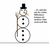 Schneemann - nicht ganz reif