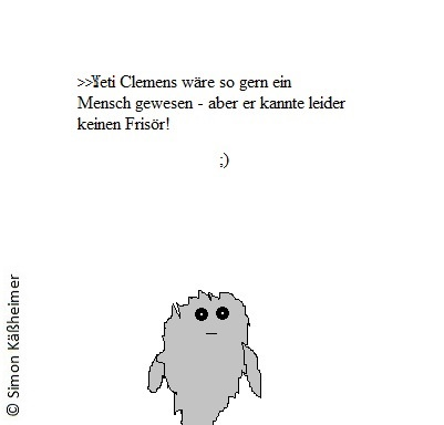 Cartoon: Yeti Clemens Schicksal ... 1