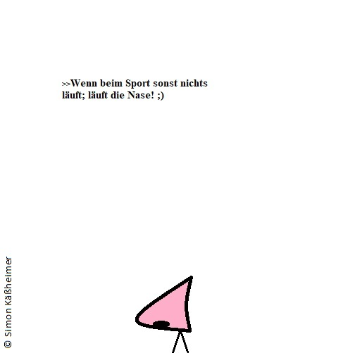 Cartoon: Laufende Nase 1