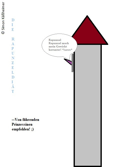 Cartoon: Rapunzel auf Diät 1
