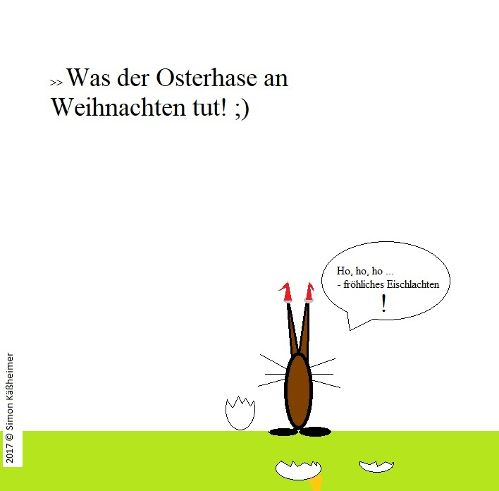 Cartoon: Osterhasenweihnacht 1