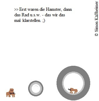 Cartoon: Evolution Hamsterwheel 1