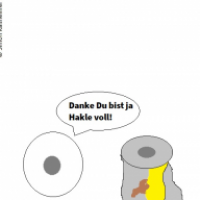 Im Toilettenraum - unendliche Saugkraft. ;)