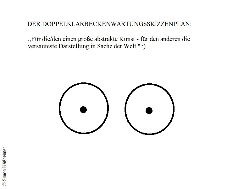 Cartoon: Von wegen Wasserwerksdoppelklärbeckenplan. Kunst ist ... . ;) 1