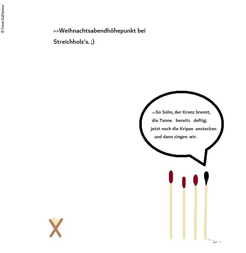 Cartoon: Heiligabend - bei Streichholz's. ;) 1