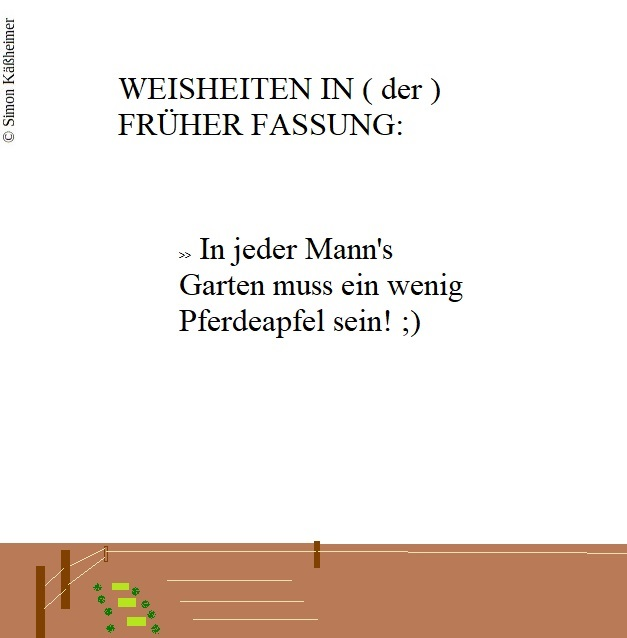 Cartoon: Weisheiten Früher 1