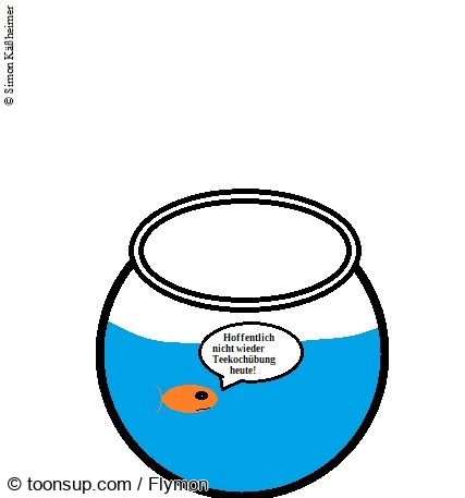 Cartoon: Teekochübung 1