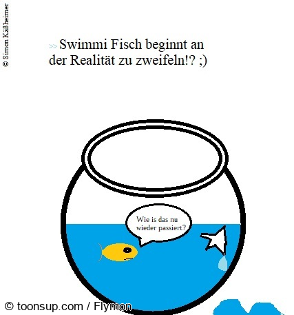 Cartoon: Swimmi Fisch kommt ins Grübeln 1