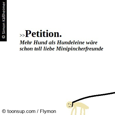 Cartoon: Petition - für den Hund 1