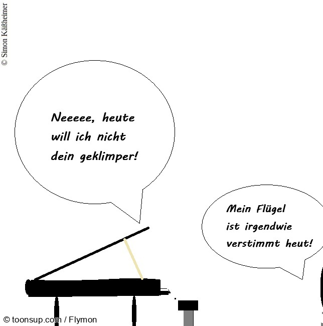 Cartoon: Verstimmtes Flügelwesen ... 1