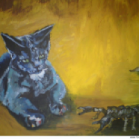 Katze und Skorpion