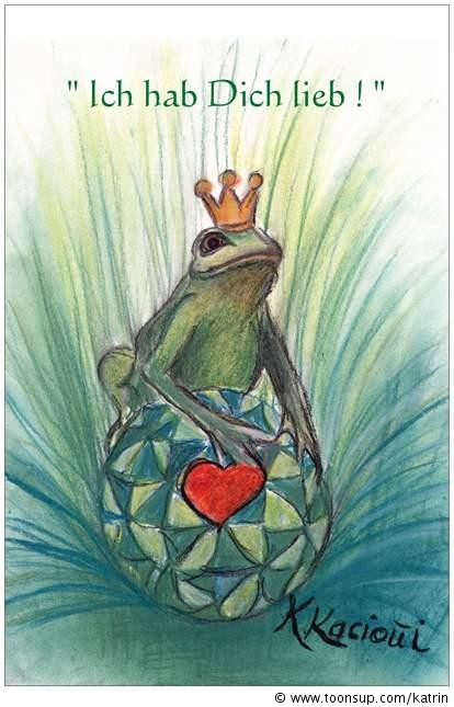 Illustration: Frosch Liebe 1