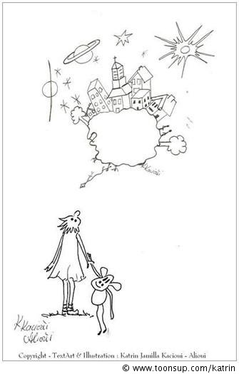 Illustration: ' Guck mal....' .Regarde` ' 1