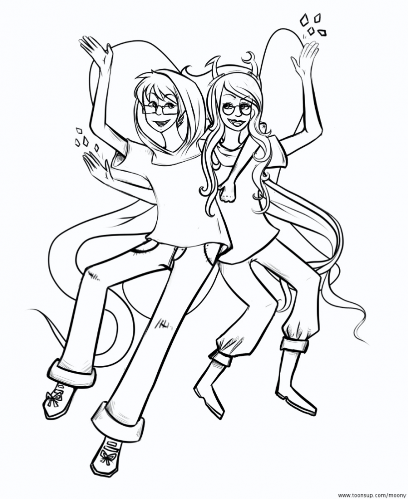Illustration: Wip Vriska/John lineart 1