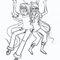 Wip Vriska/John lineart