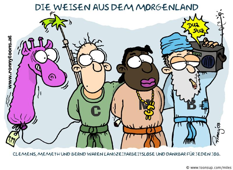 Cartoon: Die 3 weisen aus dem Morgenland 1
