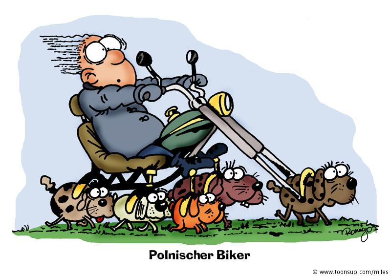 Cartoon: polnischer Biker 1