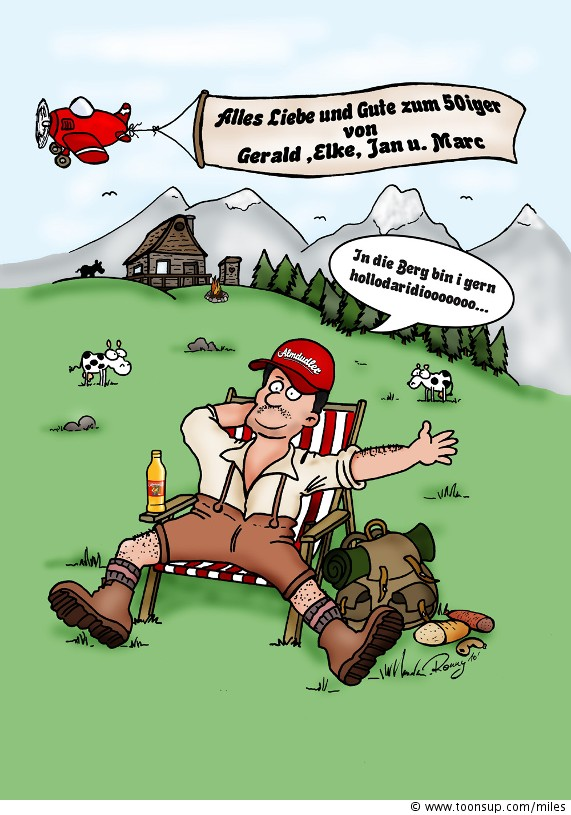 Cartoon: Geburtstagsgeschenk 50er 1