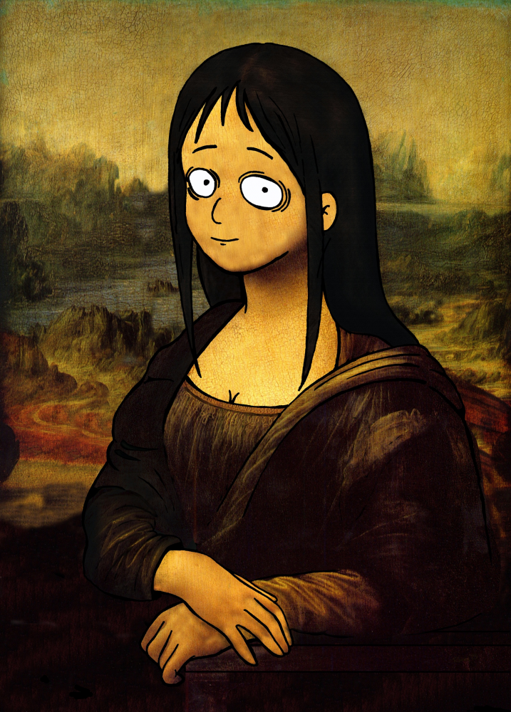 Cartoon: Kunstkalender 2014 'Mona Lisa' Leinendruck 70x100cm 1