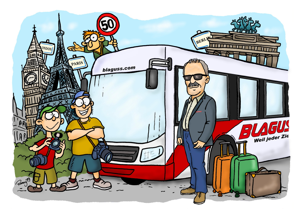 Cartoon: Geburtstagsgeschenk 50er BLAGUSS Bus 1