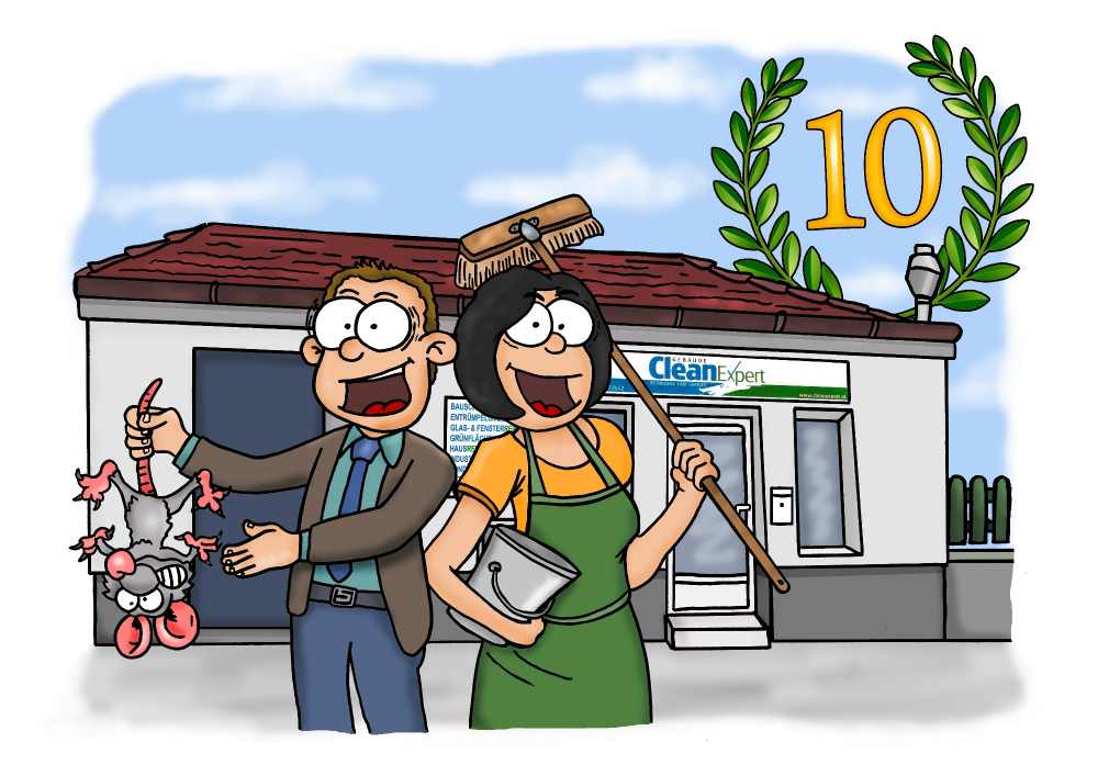 Cartoon: Geburtstagsgeschenk 20 Jahre Clean Expert 1