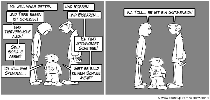 Cartoon: Gutmensch 1