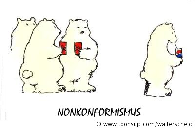 Cartoon: Nonkonform 1