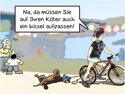 Cartoon: neulich an der mosel 1