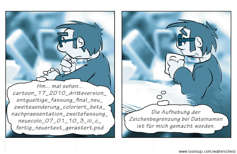 Cartoon: Zeichenbegrenzung 1