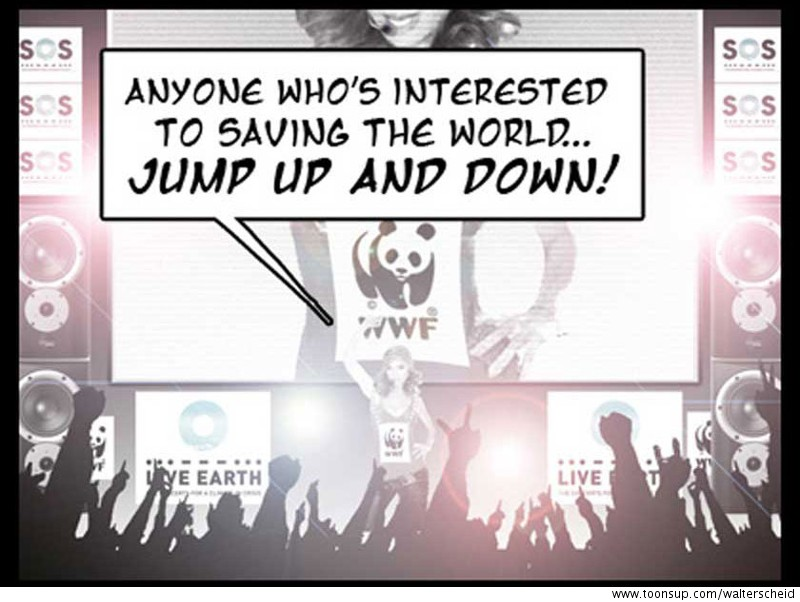 Cartoon: LIVE EARTH 1