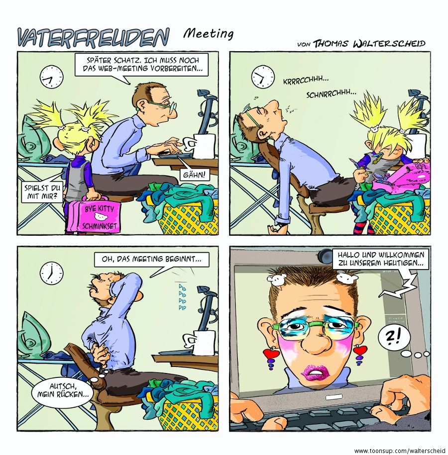 Cartoon: Vaterfreuden #2 - Meeting 1