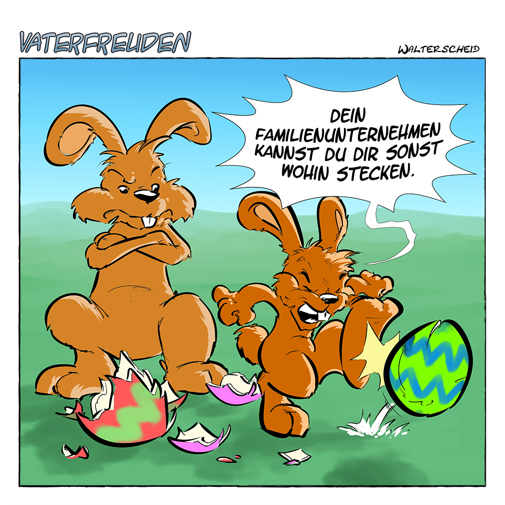 Cartoon: Frohe Ostern - Vaterfreuden #63 1