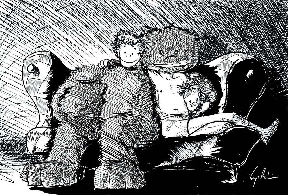 Cartoon: Inktober Monster Halloween Sketch 1