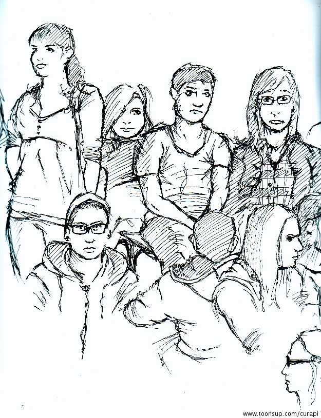 Illustration: Hauptsächlich Personenskizzen. 5