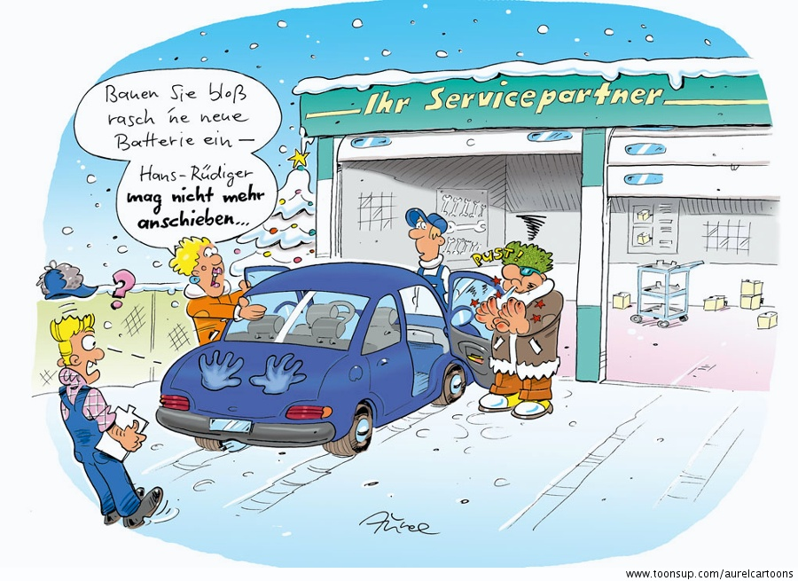Cartoon: Batterieprobleme 1