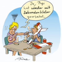 Festgeklebt