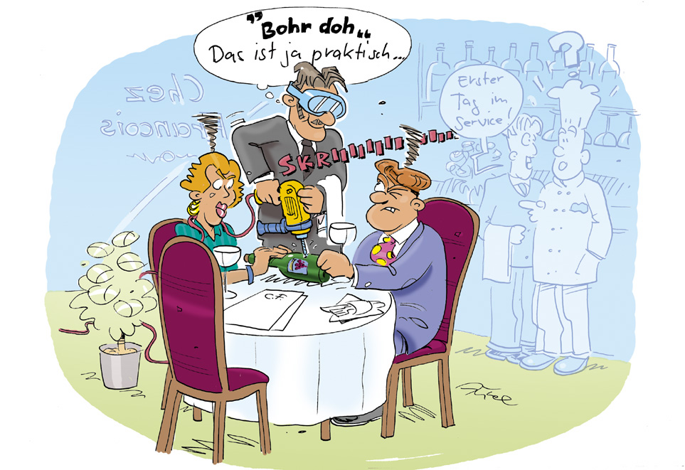 Cartoon: Der neue Weinkellner 1