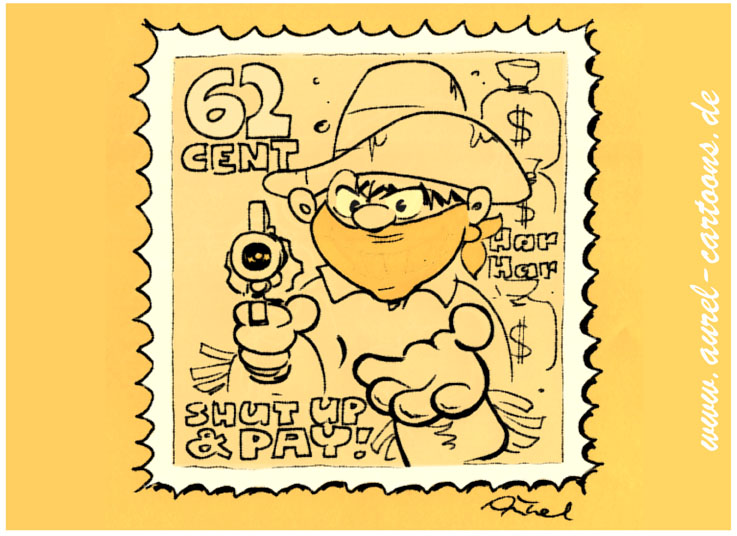 Cartoon: ACHTUNG Posträuber unterwegs 1